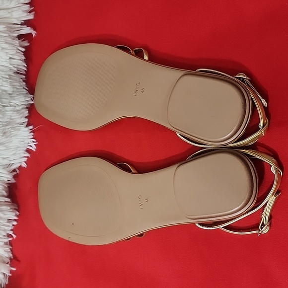 Mango Metallic Gold Sandals - Picture 5 of 7